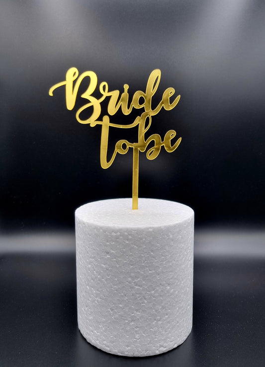 Taarttopper Bride to Be – Goud – foto 2