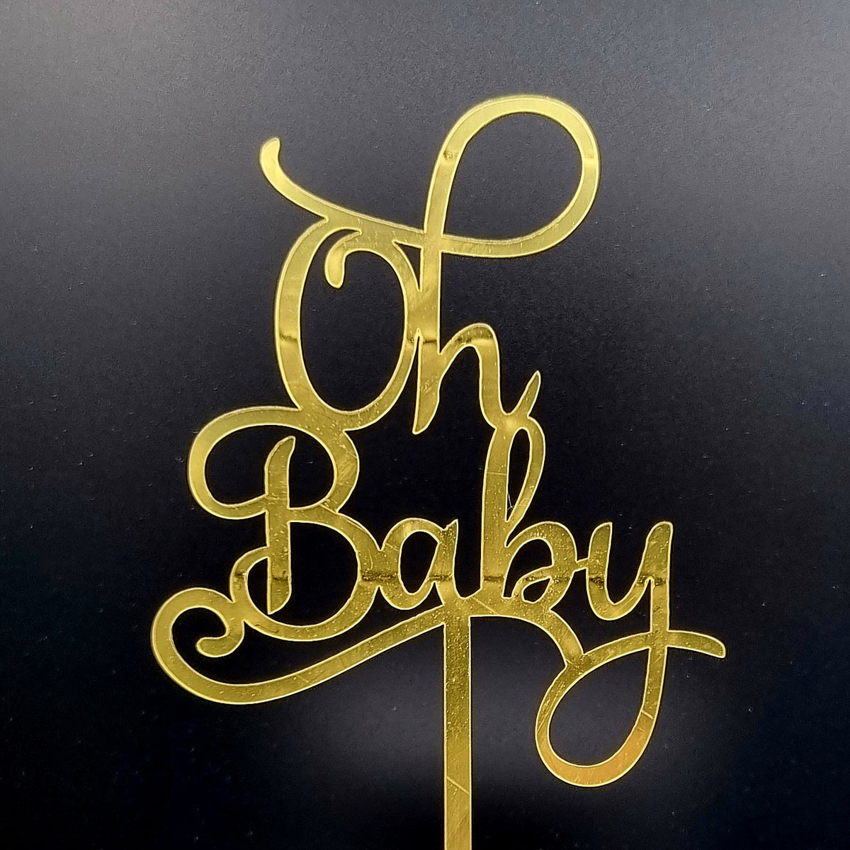 Taarttopper Oh Baby – Goud – foto 3