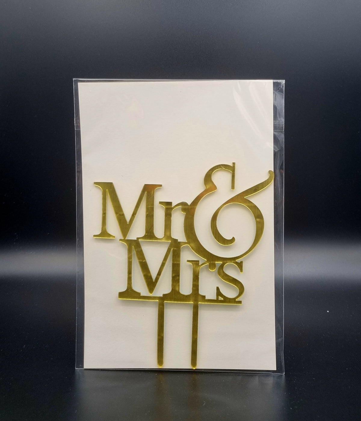 Taarttopper Mr & Mrs – Goud – foto 3