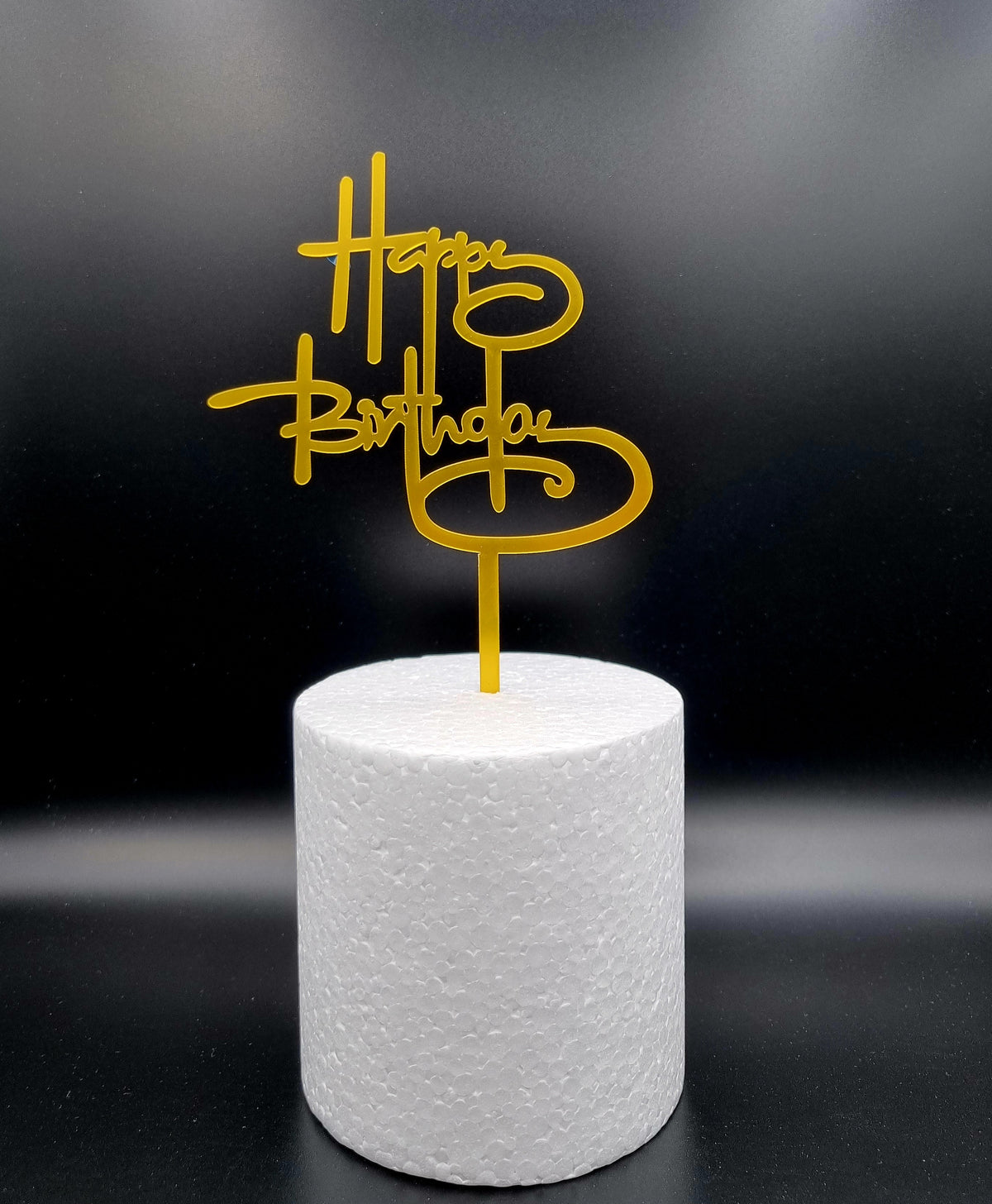 Taarttopper Happy Birthday Disney-letters – Goud