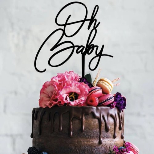Taarttopper Oh Baby – Zwart