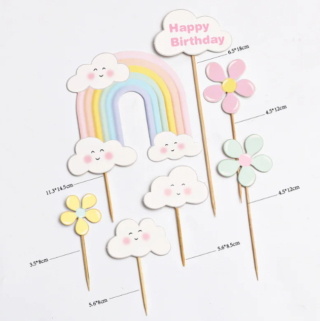 Taarttopper Regenboog Unicorn – foto 2