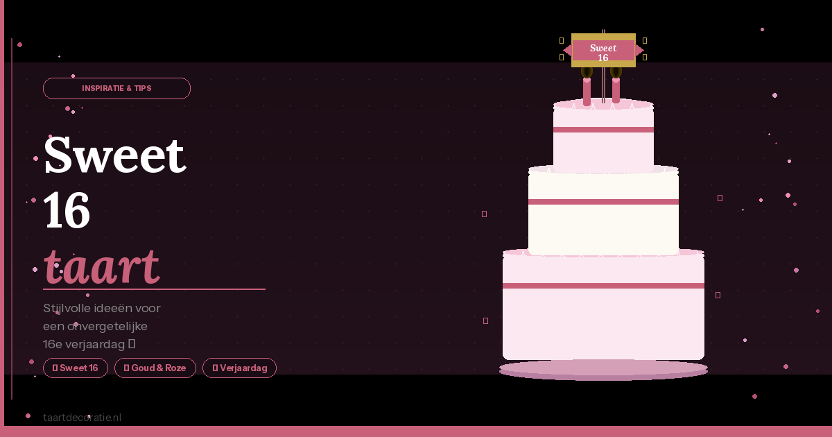 Sweet 16 taart versieren: ideeën voor een onvergetelijke verjaardag | Taartdecoratie.nl