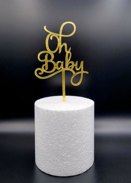 Taarttopper Oh Baby – Goud – foto 2