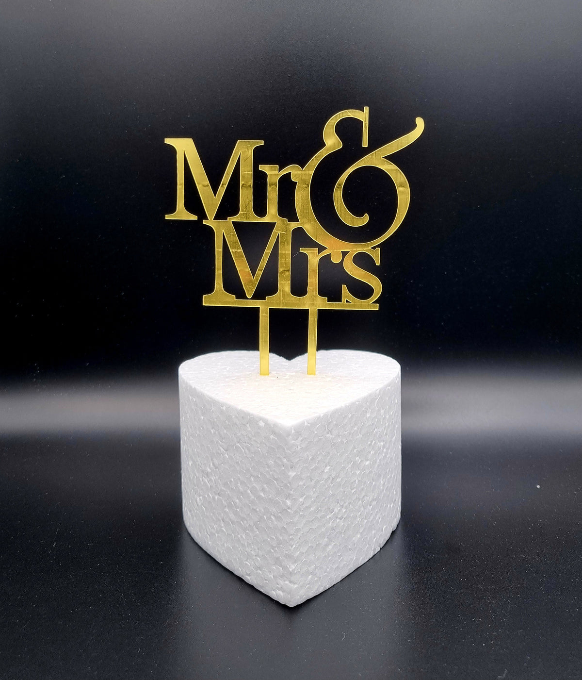 Taarttopper Mr & Mrs – Goud