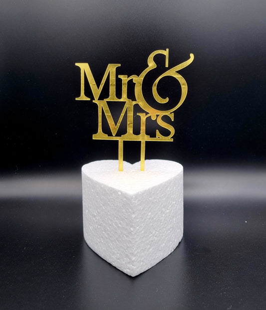 Taarttopper Mr & Mrs – Goud