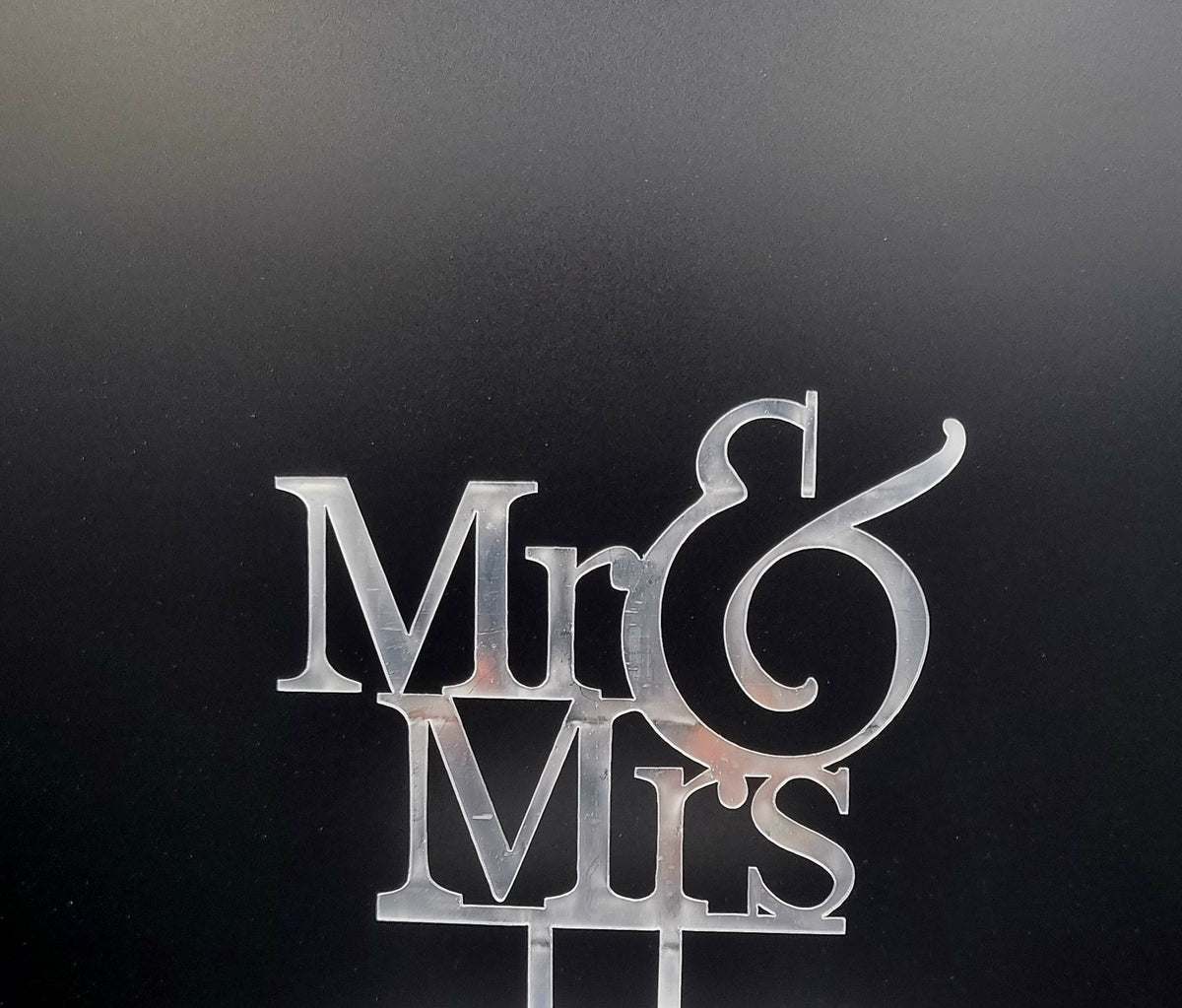 Taarttopper Mr & Mrs – Zilver – foto 3