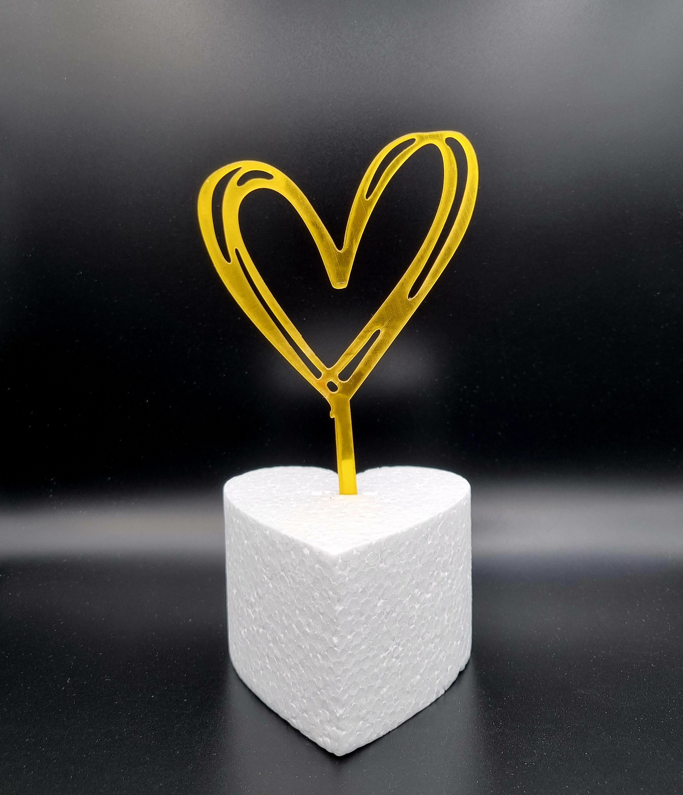 Hart - Taarttopper - Goud - Liefde - Trouwen