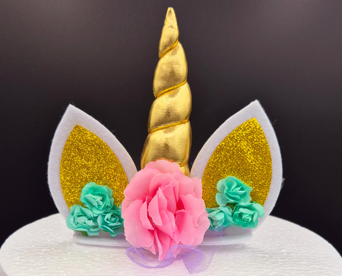 Taarttopper Unicorn Set – Goud – foto 3