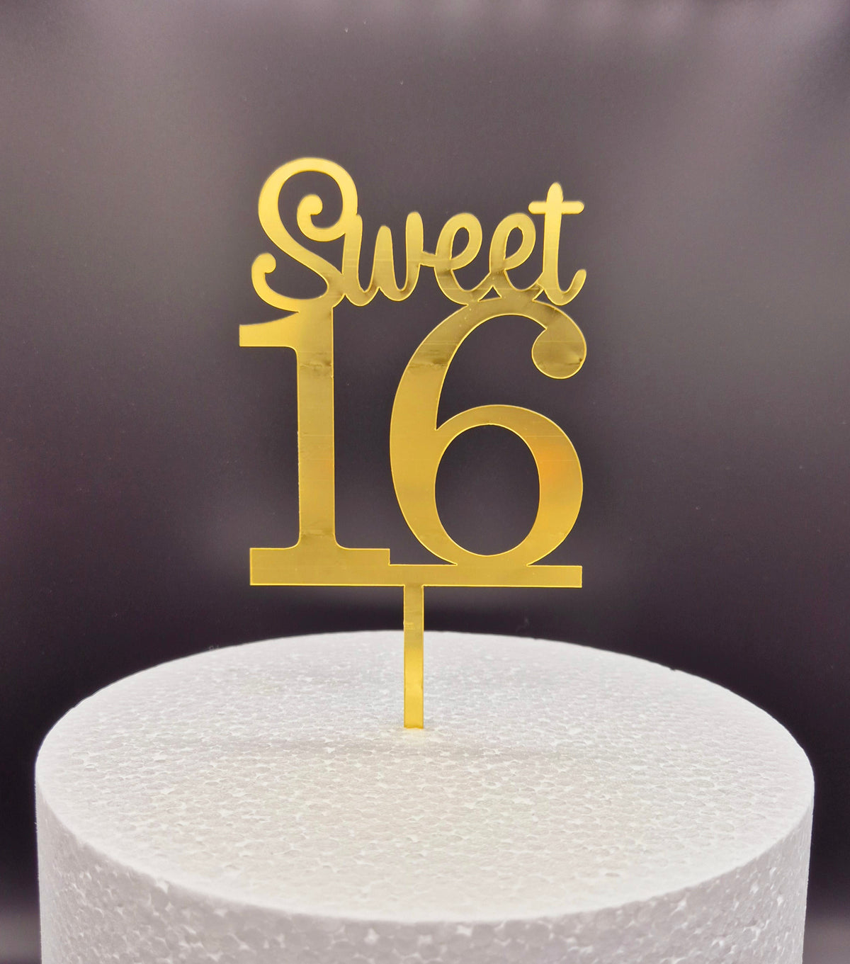 Taarttopper Sweet 16 – Goud – foto 2