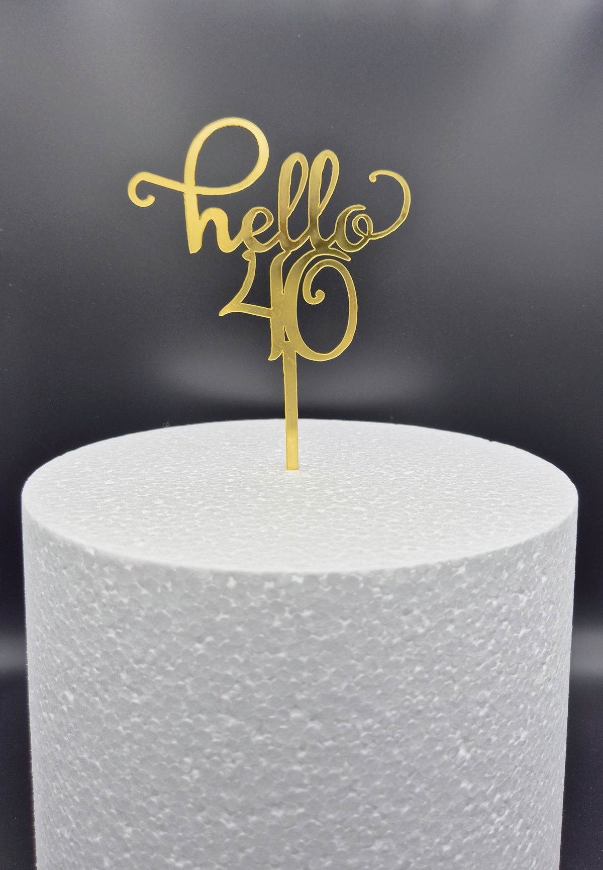 Taarttopper Hello 40 – Goud
