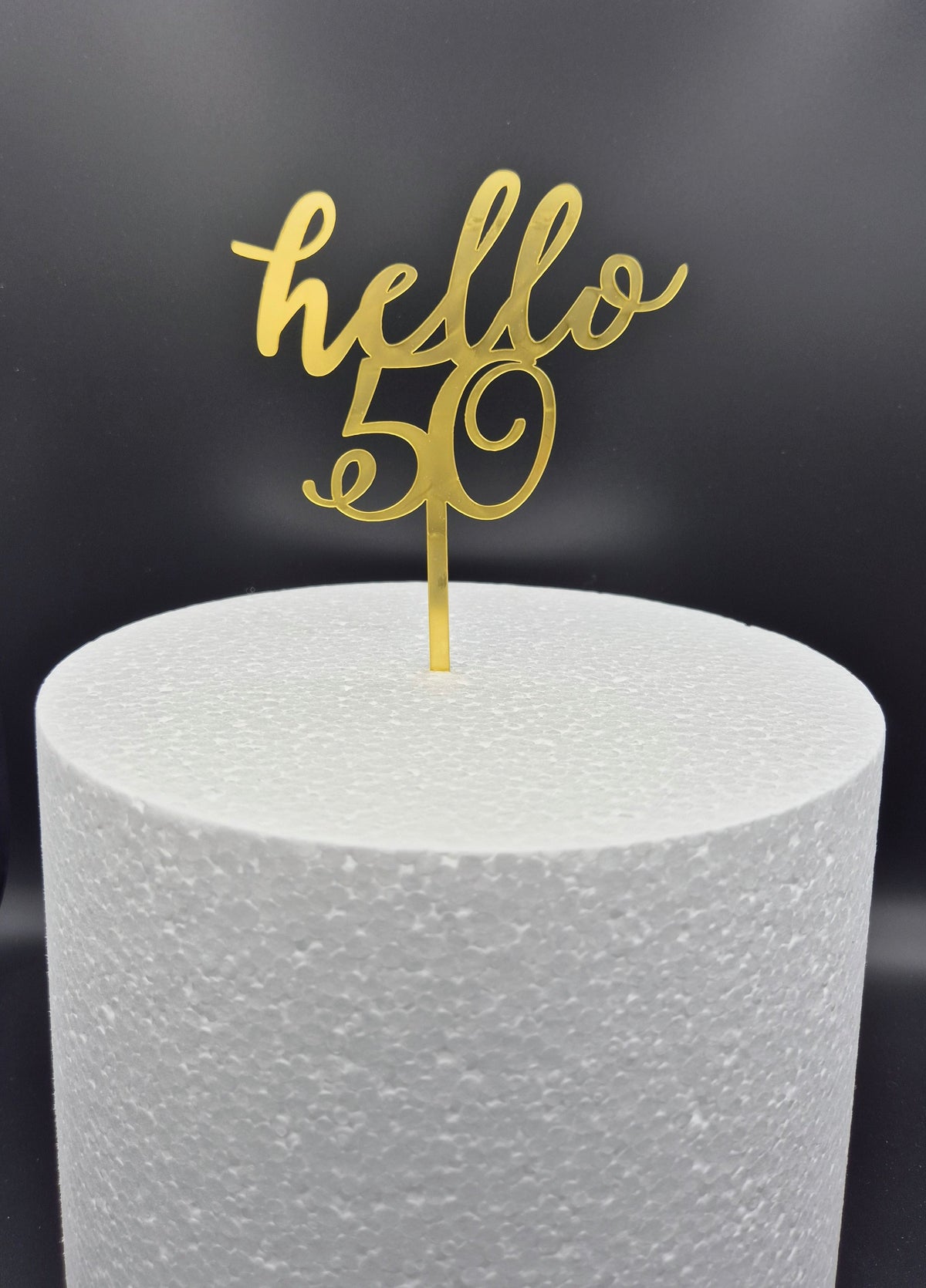 Taarttopper Hello 50 – Goud