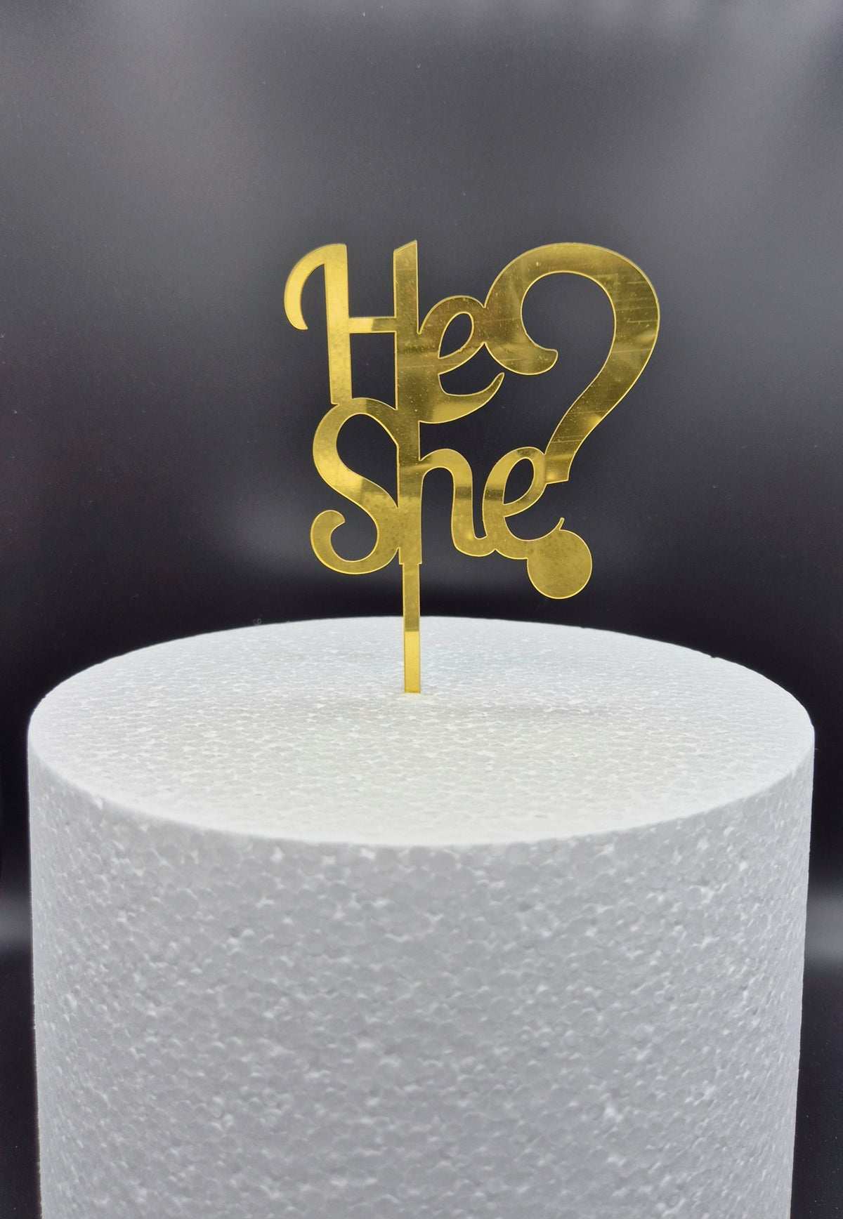 Taarttopper He or She – Goud – foto 2