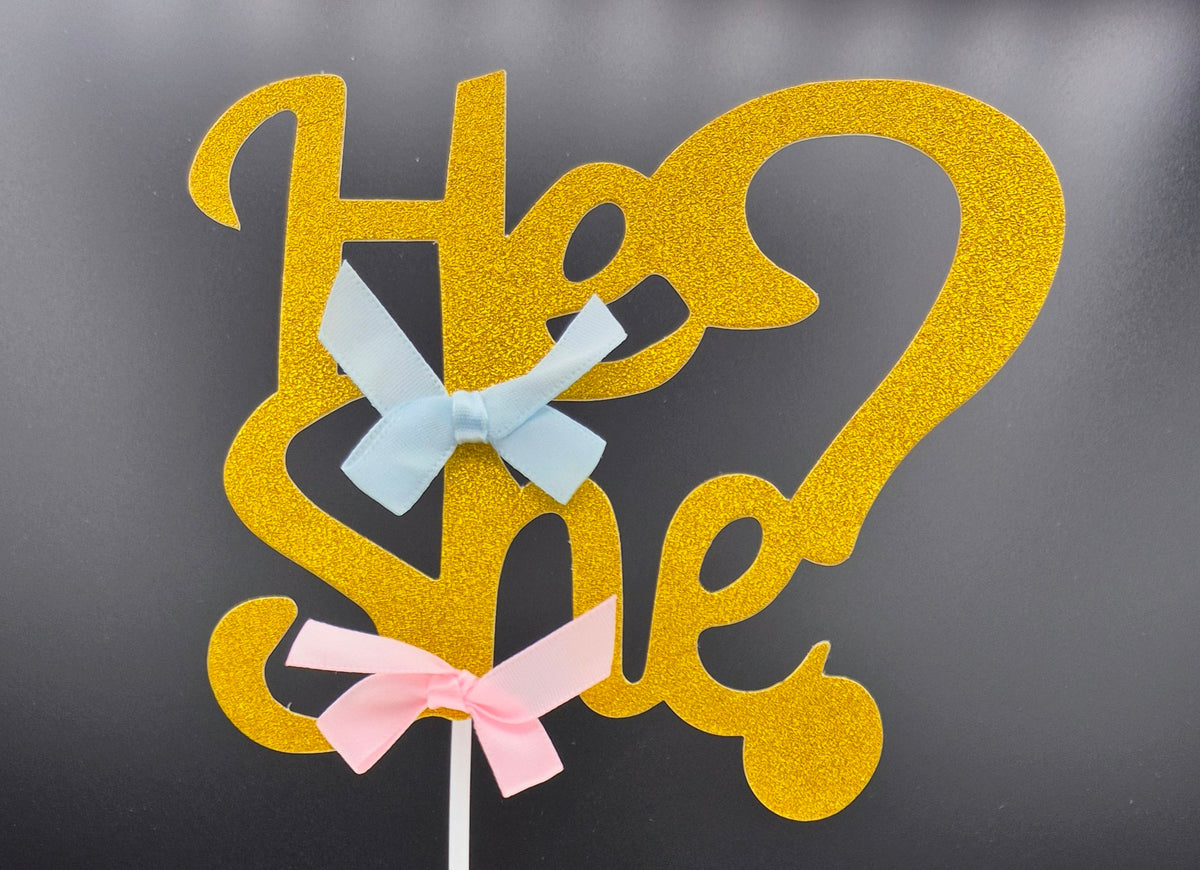 Taarttopper He or She – Strikjes – foto 3