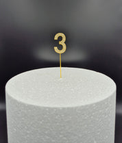 Cijfers - Small (11 cm) - 0-9 - Goud - Steentjes - Glitter
