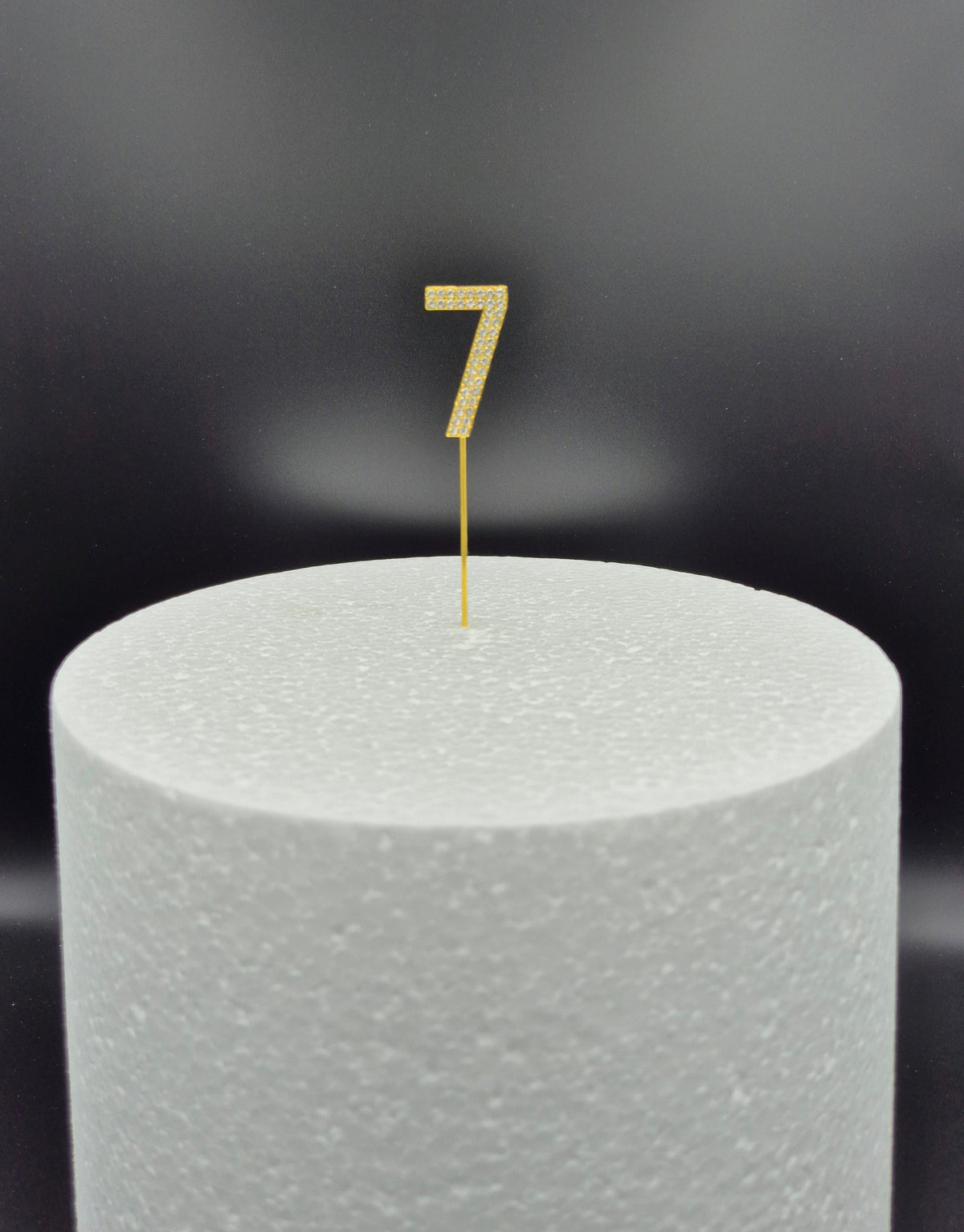 Cijfer Taarttopper 0-9 met Steentjes – Goud Glitter, 11 cm – foto 6