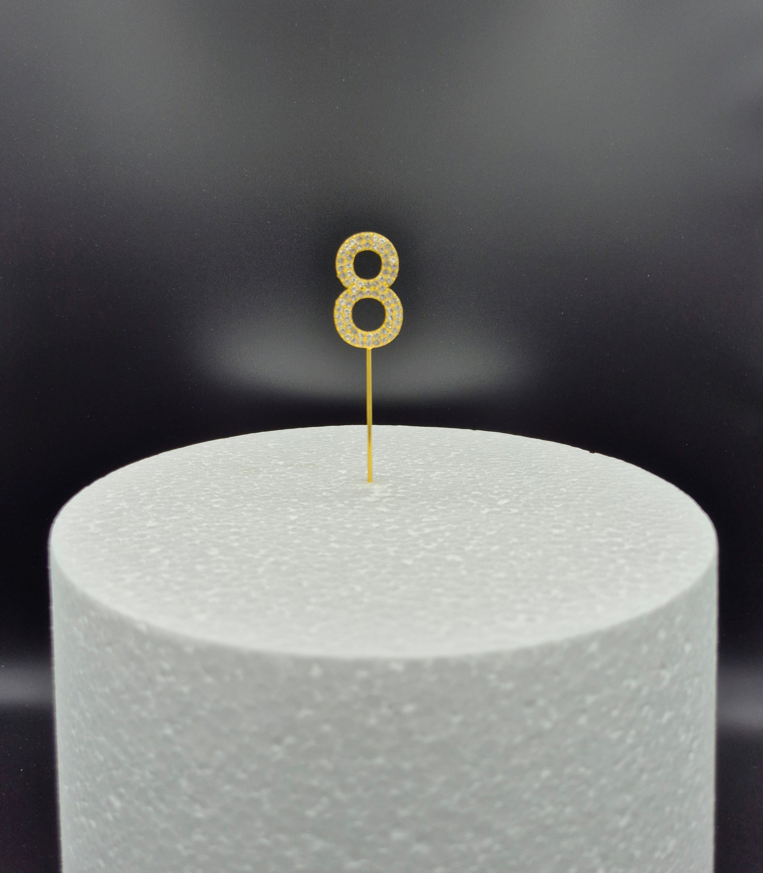 Cijfers - Small (11 cm) - 0-9 - Goud - Steentjes - Glitter