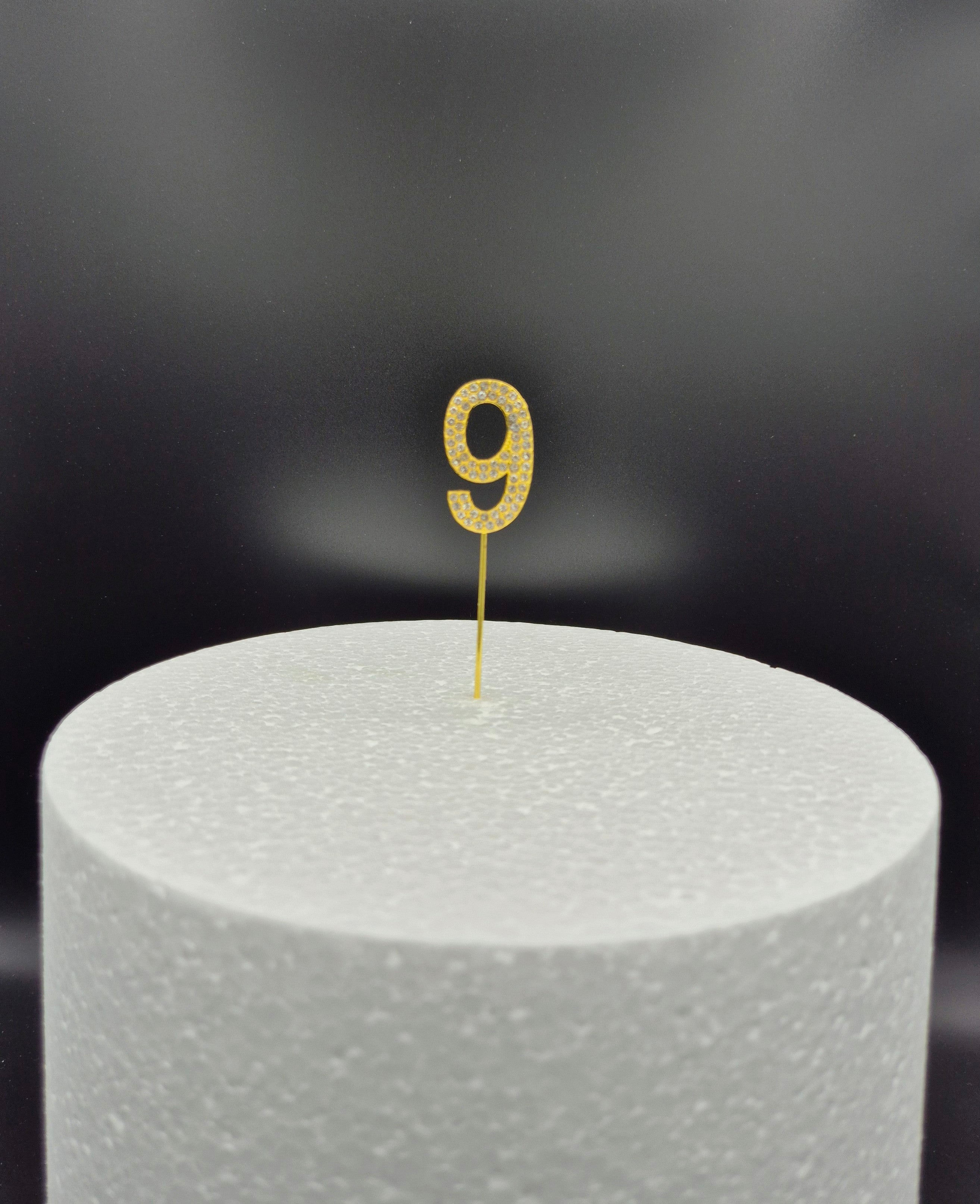Cijfers - Small (11 cm) - 0-9 - Goud - Steentjes - Glitter