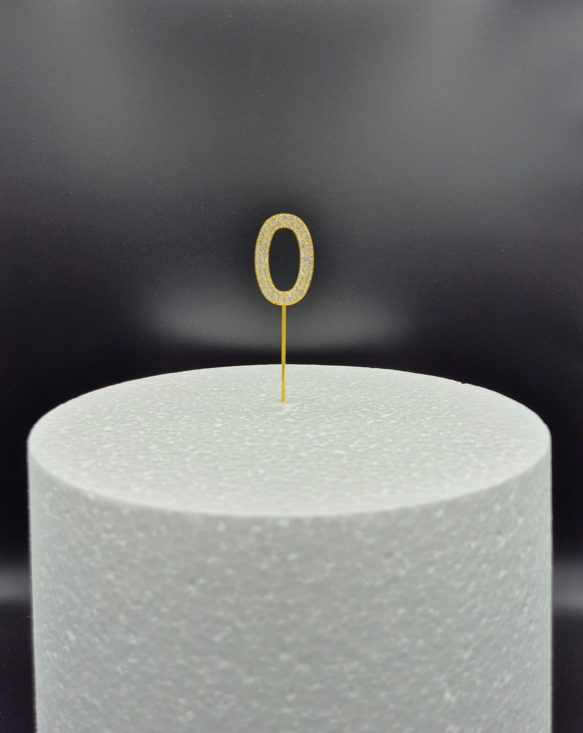 Cijfer Taarttopper 0-9 met Steentjes – Goud Glitter, 11 cm – foto 9