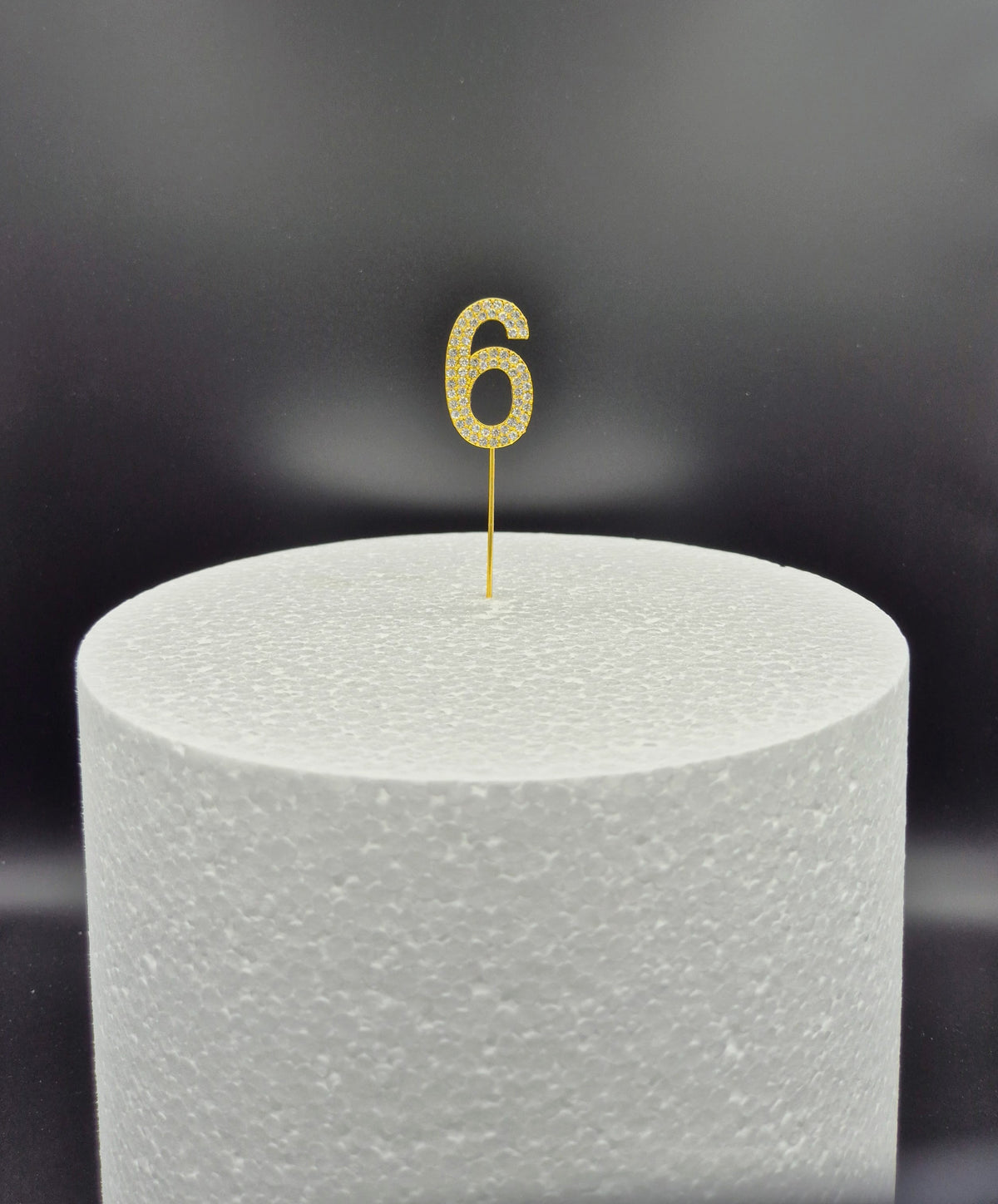 Cijfer Taarttopper 0-9 met Steentjes – Goud Glitter, 11 cm – foto 10