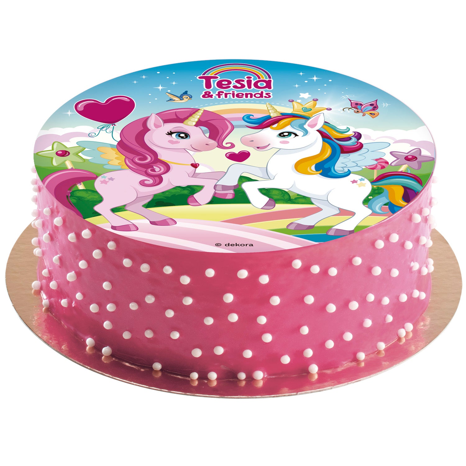 Unicorn eetbare disc Taartdecoratie