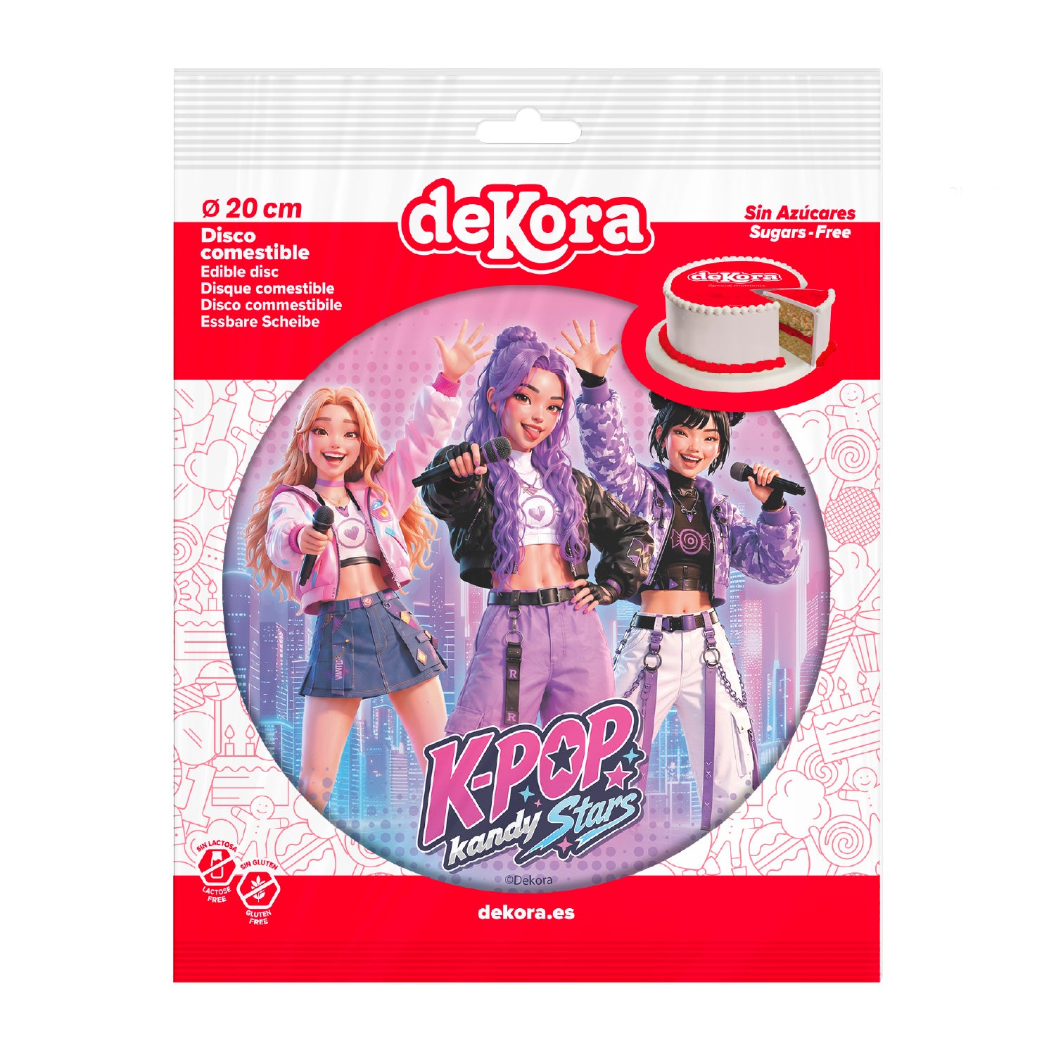 K-Pop Kandy Stars Taartdecoratie – Eetbare Taartprint – Dekora