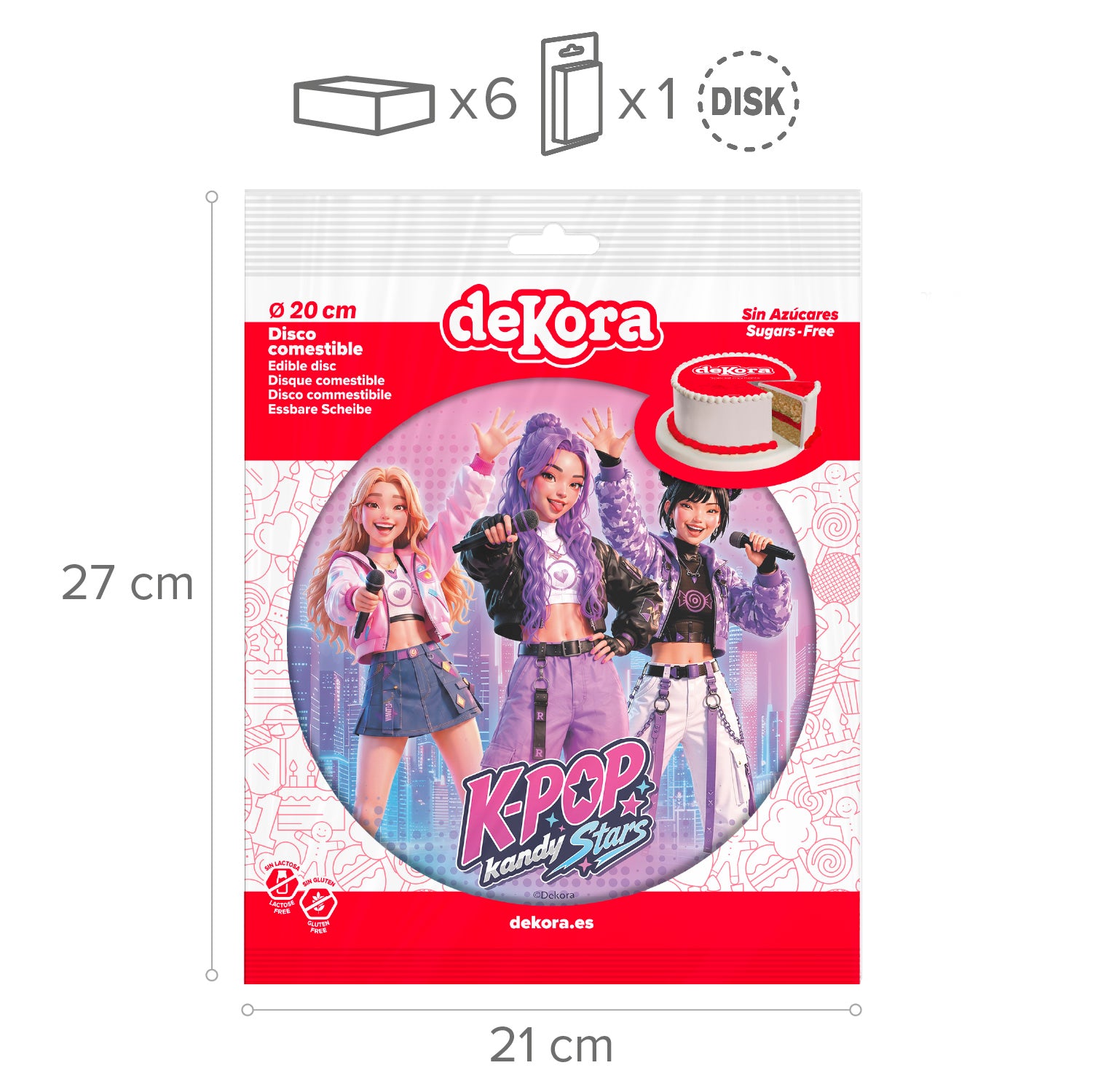 K-Pop Kandy Stars Taartdecoratie – Eetbare Taartprint – Dekora