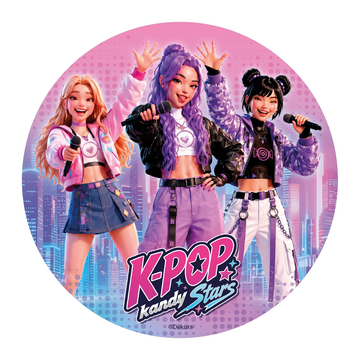 K-Pop Kandy Stars Taartdecoratie – Eetbare Taartprint – Dekora