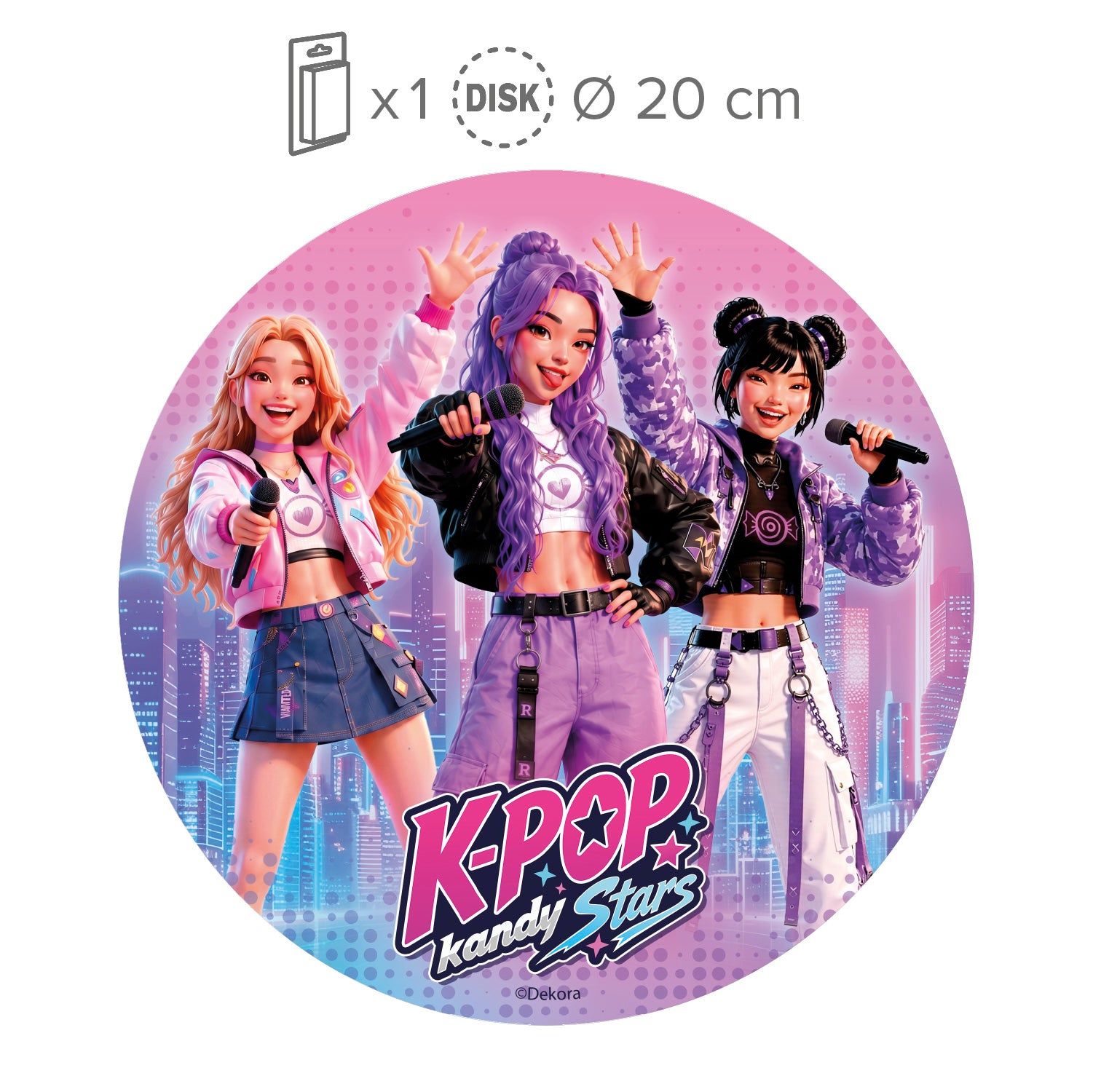 K-Pop Kandy Stars Taartdecoratie – Eetbare Taartprint – Dekora