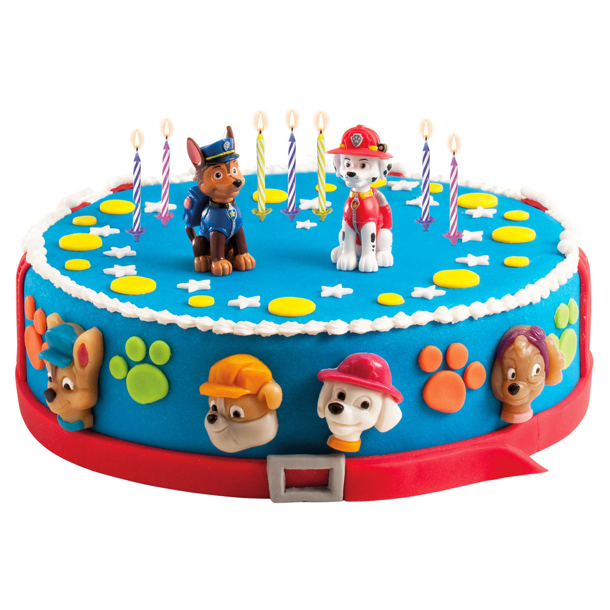 Paw Patrol Taartset Chase & Marshall met Kaarsjes – foto 2