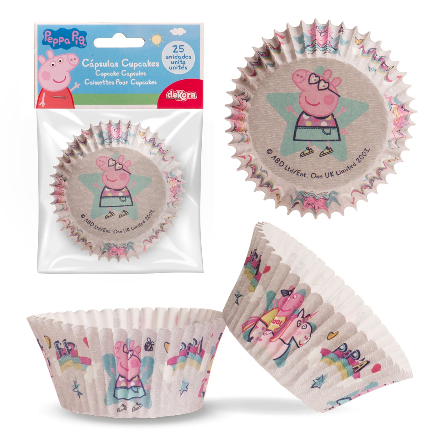 Peppa Pig Cupcake Vormpjes – 25 Wrappers