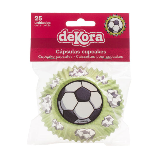 Voetbal Cupcake Vormpjes – 25 stuks – foto 2