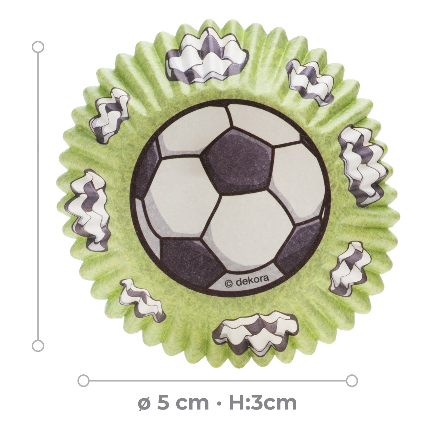 Voetbal Cupcake Vormpjes – 25 Wrappers