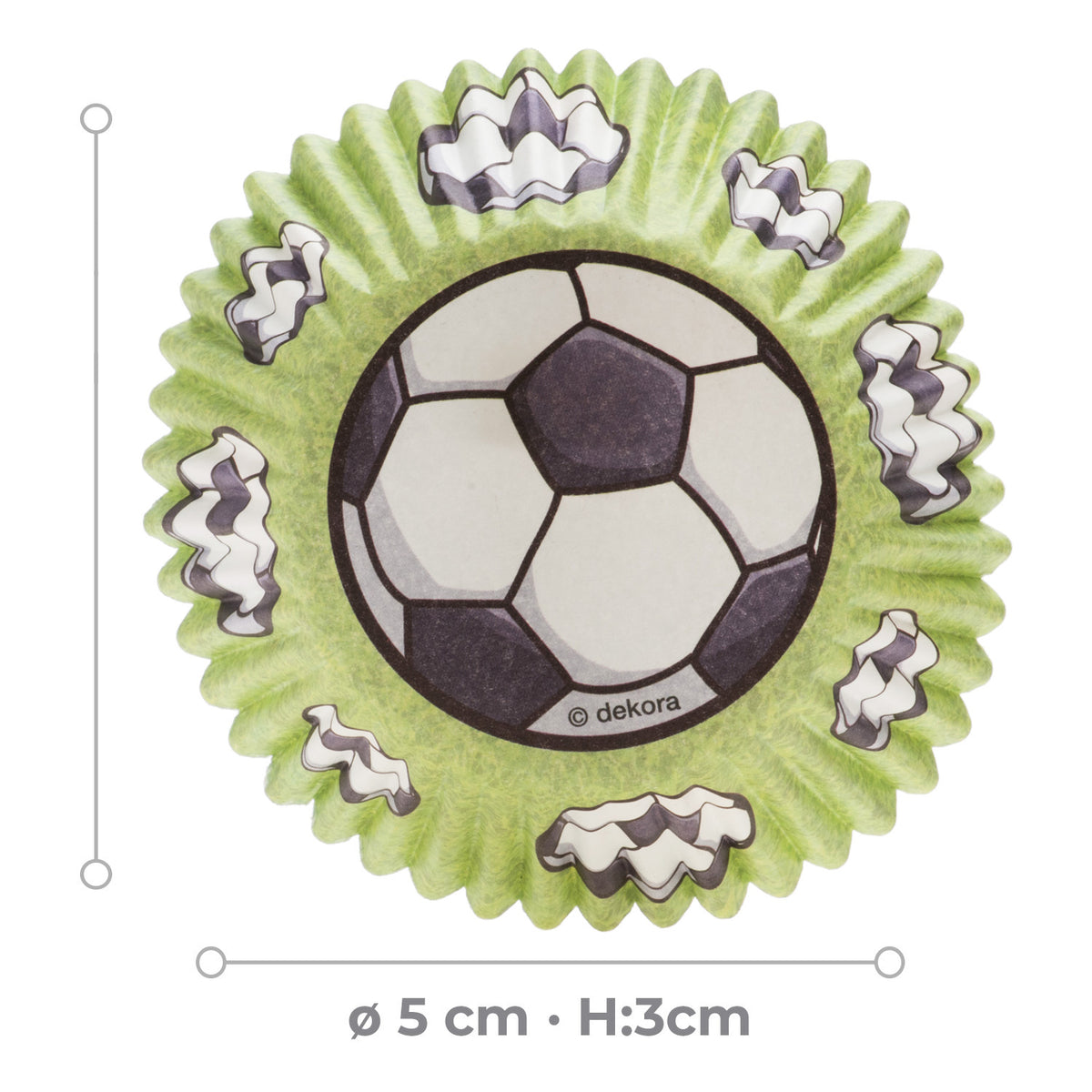 Voetbal Cupcake Vormpjes – 25 stuks – foto 3