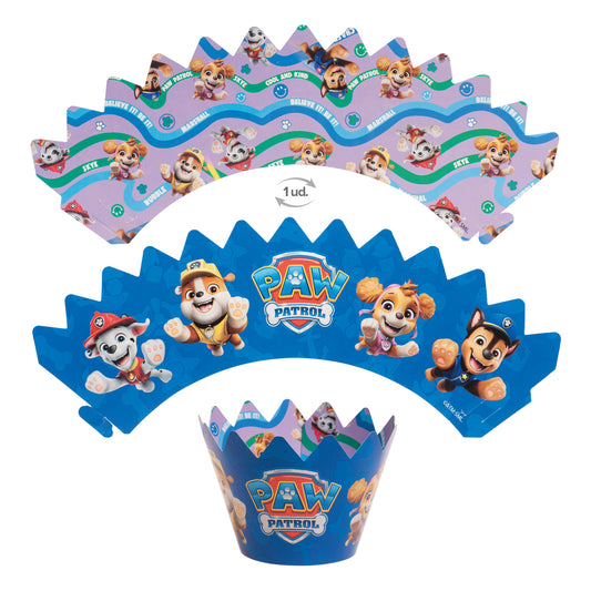 Paw Patrol cupcake wrappers met toppers (12 stuks)