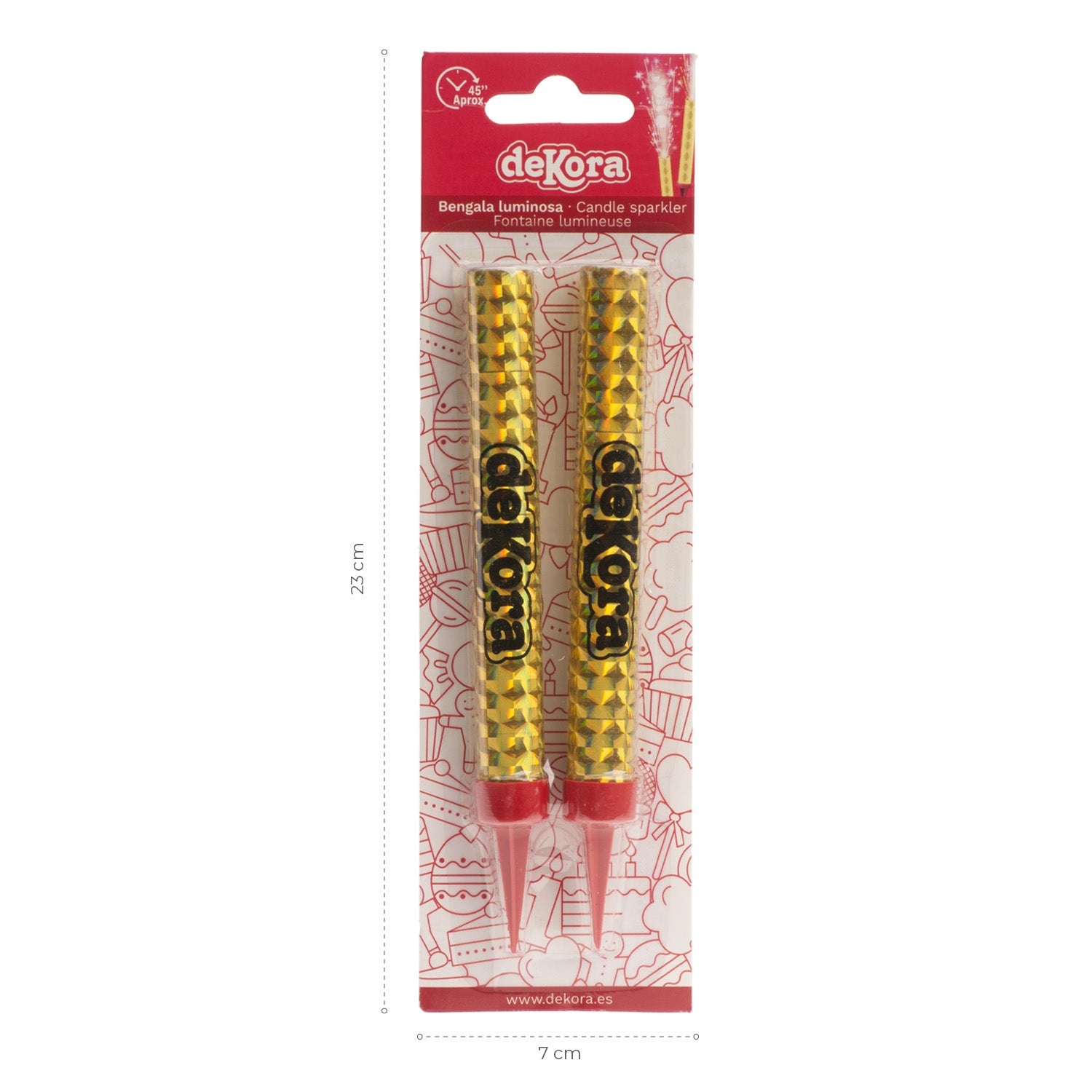 Taartfonteinen Goud – 12 cm – Set van 2 stuks