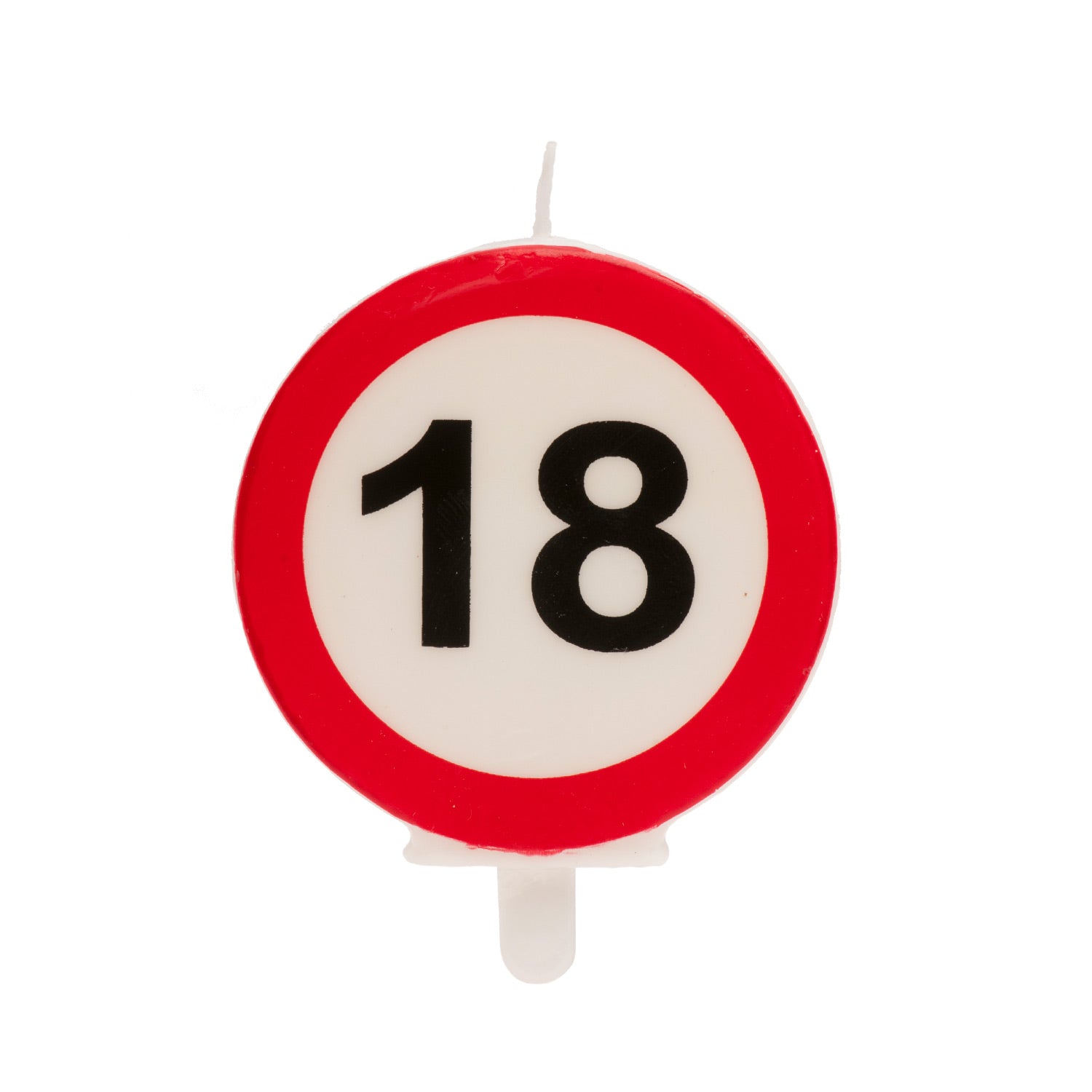 Verkeersbord Verjaardagskaars – Diverse Leeftijden (18/30/40/50/60 jaar)