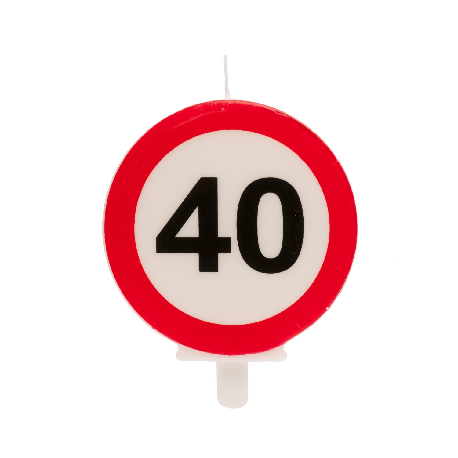 Verkeersbord Verjaardagskaars – Diverse Leeftijden (18/30/40/50/60 jaar)