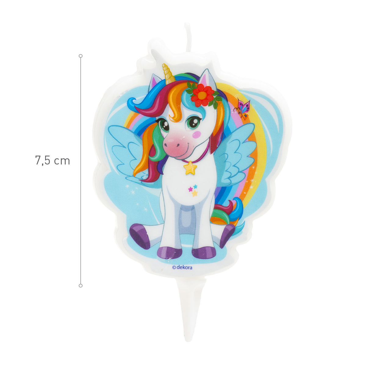 Unicorn Taartkaars 2D – foto 3