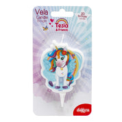 Unicorn 2D Kaars - Taartdecoratie - Verjaardag - Eenhoorn