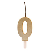 Cijferkaars (0-9) - Goud - DUO (2 type kaarsjes)