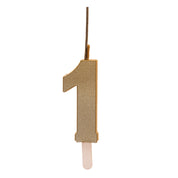 Cijferkaars (0-9) - Goud - DUO (2 type kaarsjes)