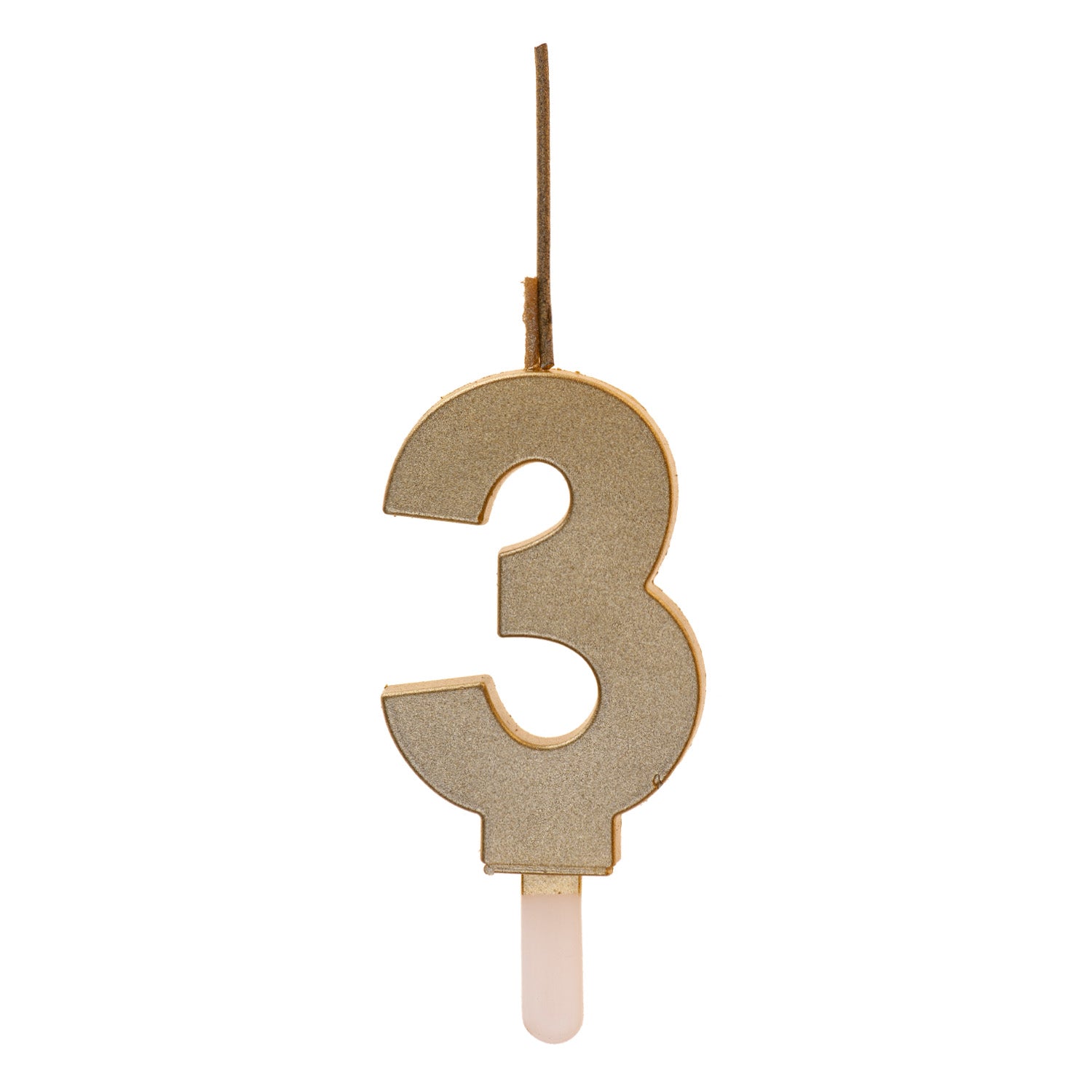 Cijferkaars (0-9) - Goud - DUO (2 type kaarsjes)
