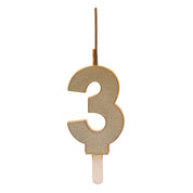 Cijferkaars (0-9) - Goud - DUO (2 type kaarsjes)