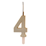 Cijferkaars (0-9) - Goud - DUO (2 type kaarsjes)