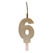 Cijferkaars (0-9) - Goud - DUO (2 type kaarsjes)