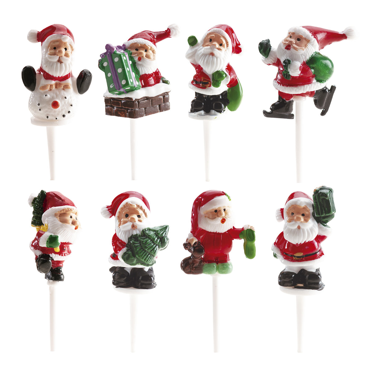 Kerstman Cupcake Figuren – 8 stuks – foto 2