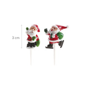 Kerstmis - Cupcake Figuren - Kerstman - 8 stuks - 3 cm