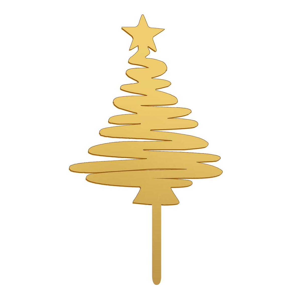 Taarttopper Kerstboom – Goud – foto 2