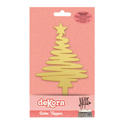 Kerstboom Taarttopper Goud – 16,5 x 8 cm